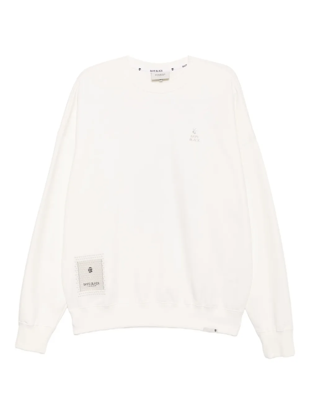 Bape Logo-embroidered Sweatshirt In Neutral