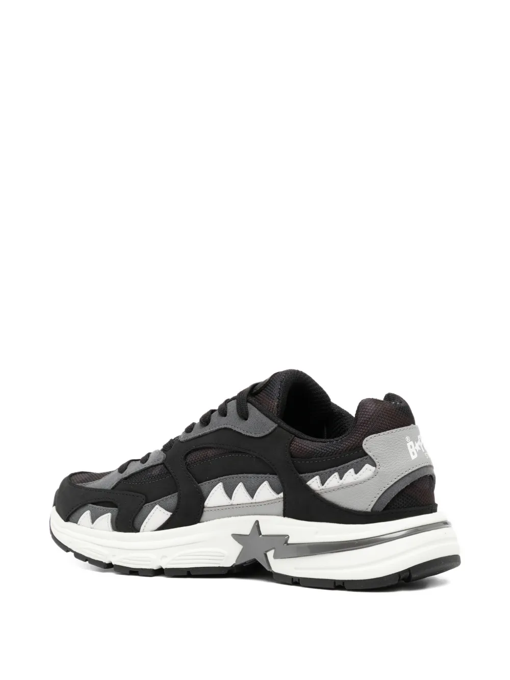 A BATHING APE star-embellished trainers Black