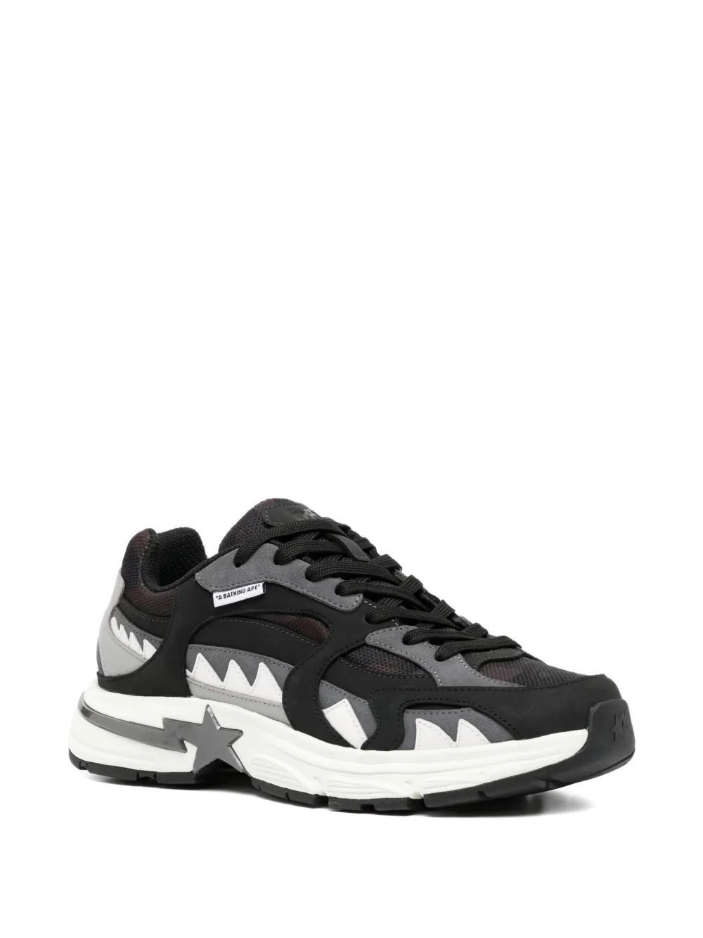 A BATHING APE star-embellished trainers Black