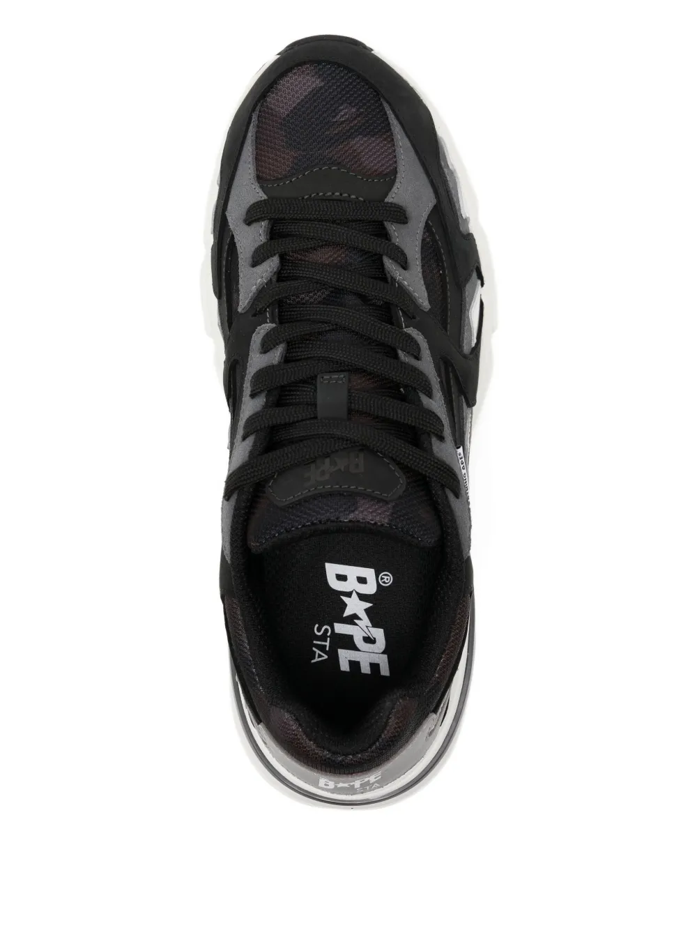 A BATHING APE star-embellished trainers Black