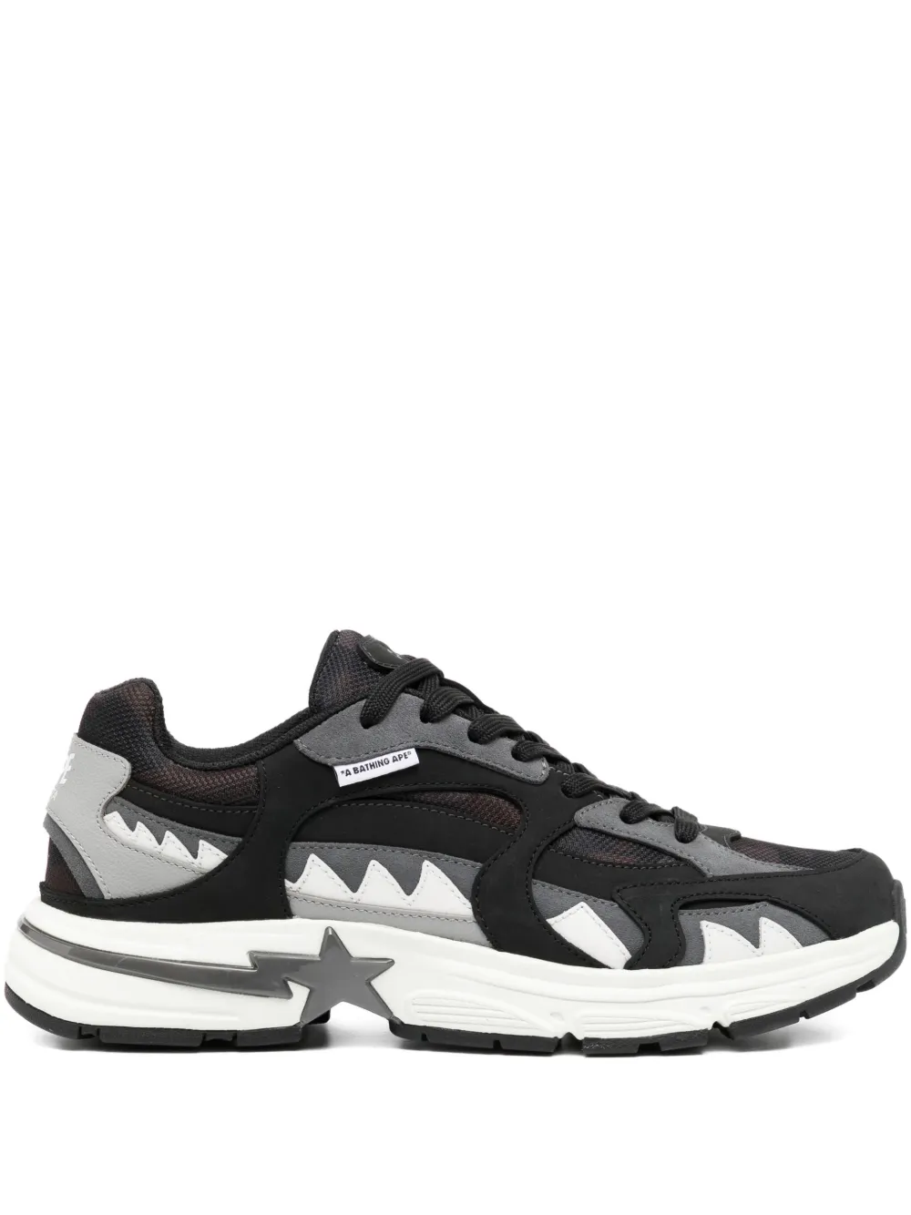 A BATHING APE star-embellished trainers Black