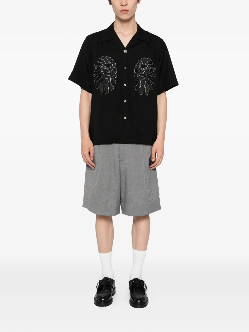 BAPE BLACK *A BATHING APE Overhemd met studs - Zwart