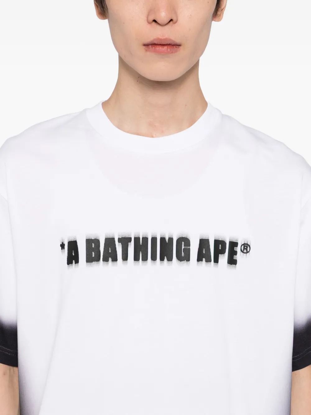 A BATHING APE T-shirt met grafische print Wit