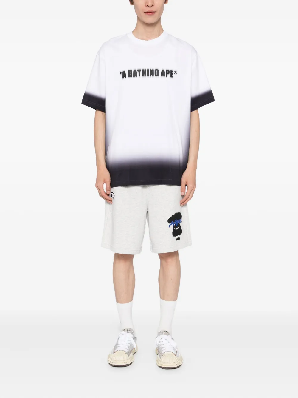 A BATHING APE T-shirt met grafische print - Wit