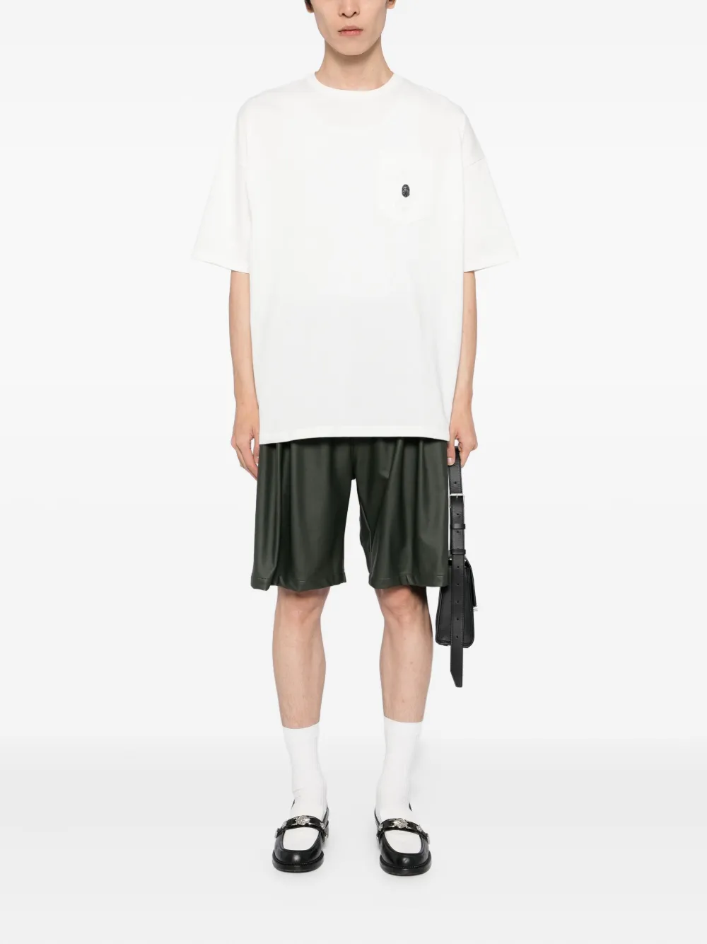 BAPE BLACK *A BATHING APE T-shirt met geborduurd logo - Wit