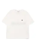 BAPE BLACK *A BATHING APE® logo-embroidered T-shirt - White