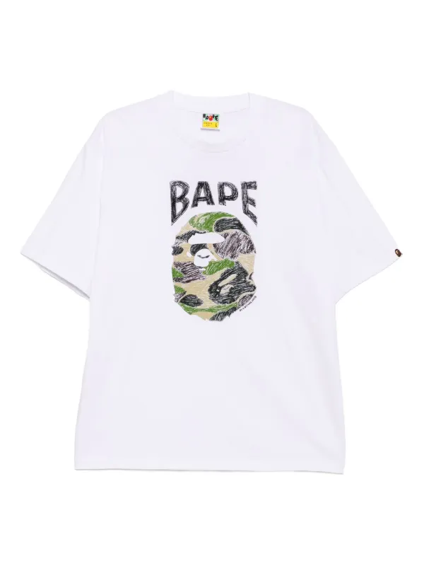 g by bathing ape ホワイト Tシャツ A BATHING APE® グラフィック Tシャツ | ホワイト | FARFETCH JP