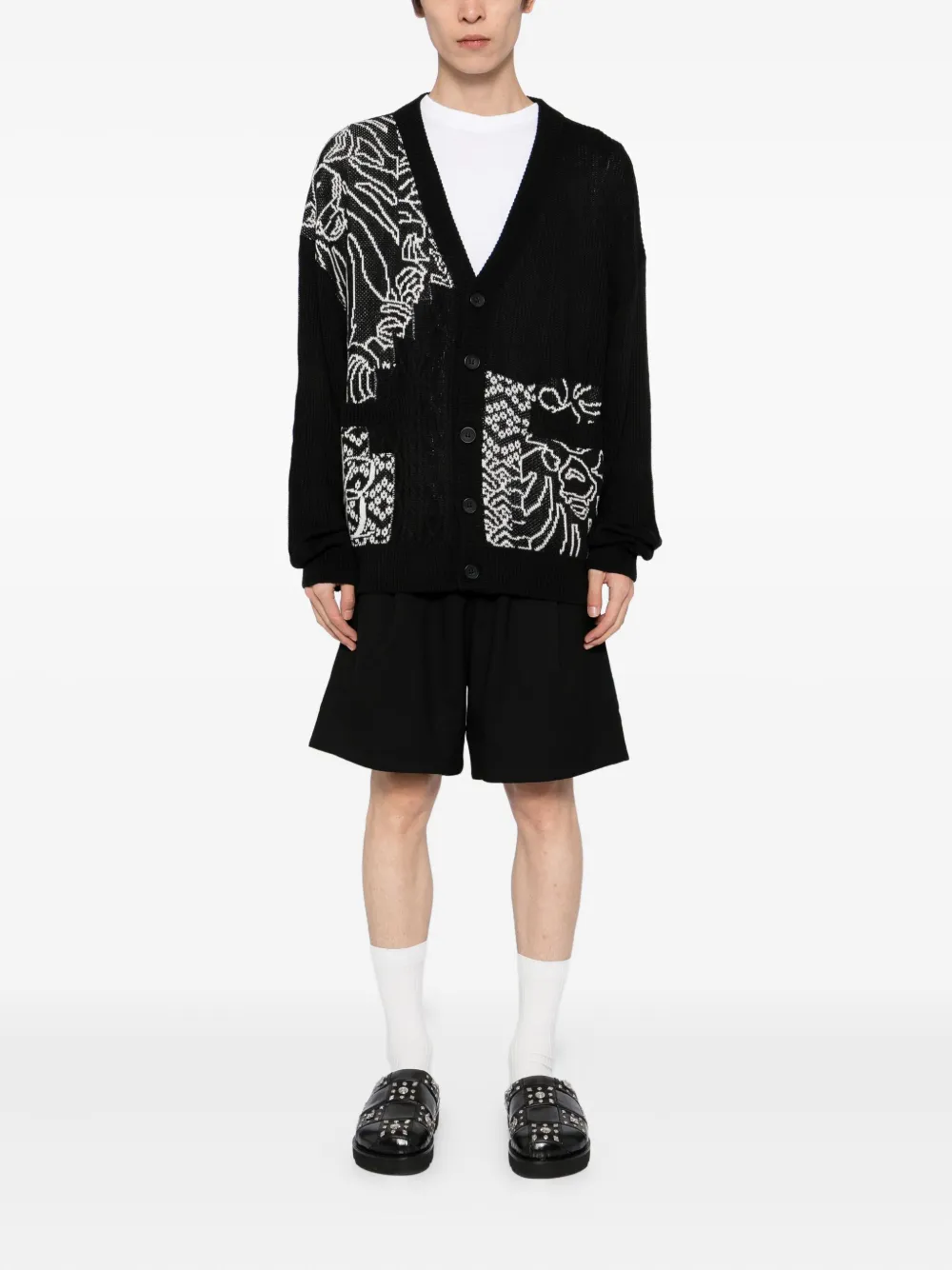 BAPE BLACK *A BATHING APE Shorts met geborduurd logo - Zwart