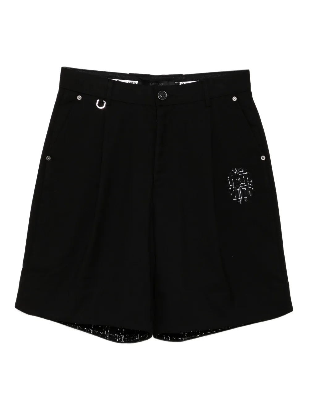Bape Embroidered-logo Shorts In Black