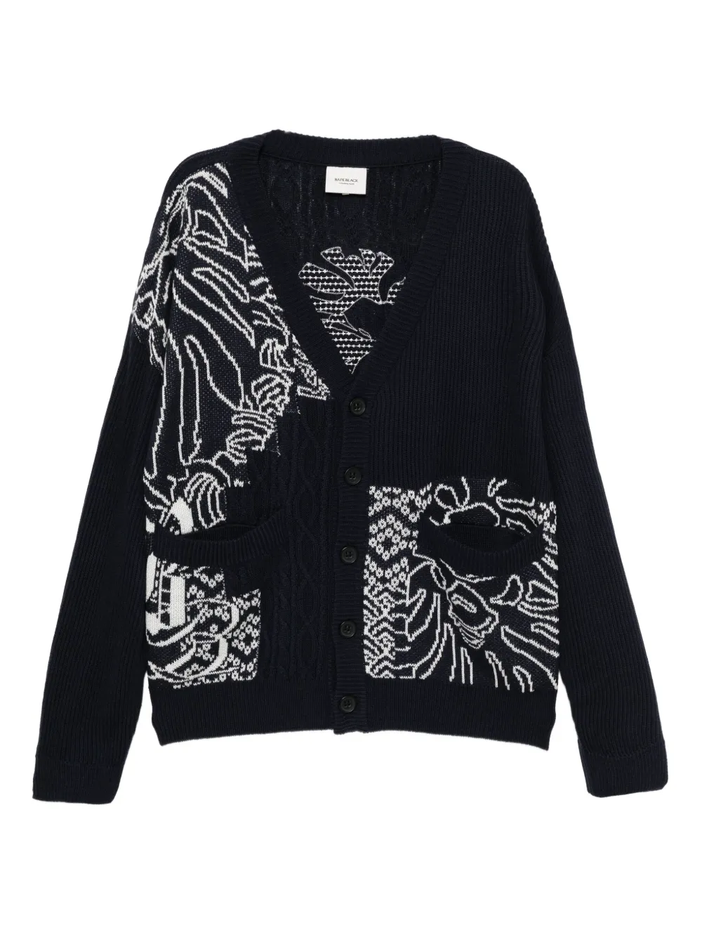 Bape Logo-embroidered Cardigan In Black