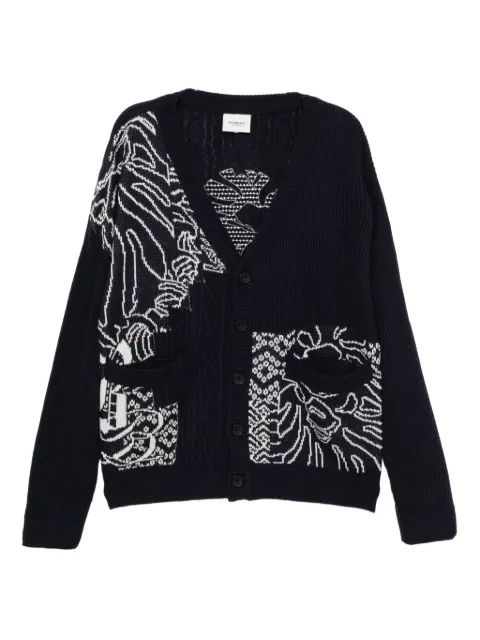 BAPE BLACK *A BATHING APE® logo-embroidered cardigan