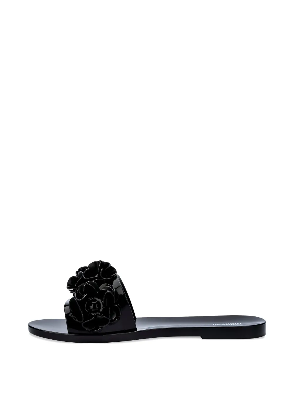 Melissa floral-embellished slides Black