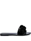 Melissa floral-embellished slides - Black