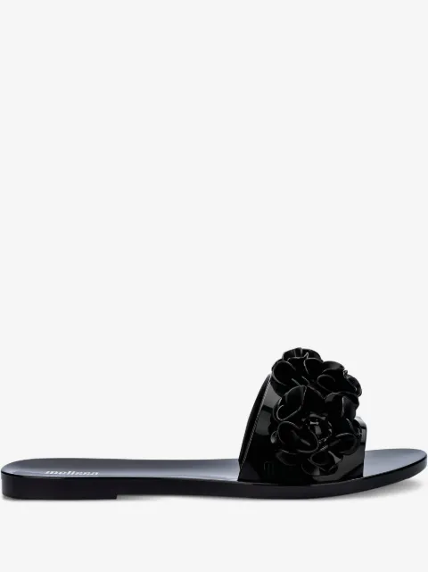 Melissa floral-embellished slides