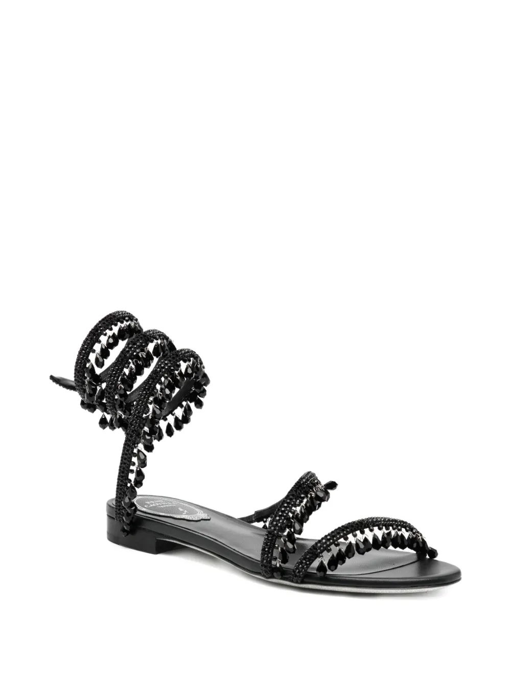 René Caovilla Chandelier Sandals In Black