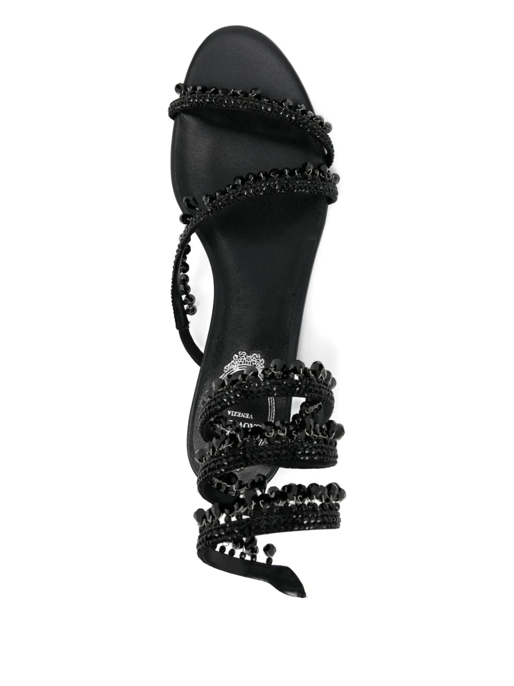 René Caovilla Chandelier Sandals In Black