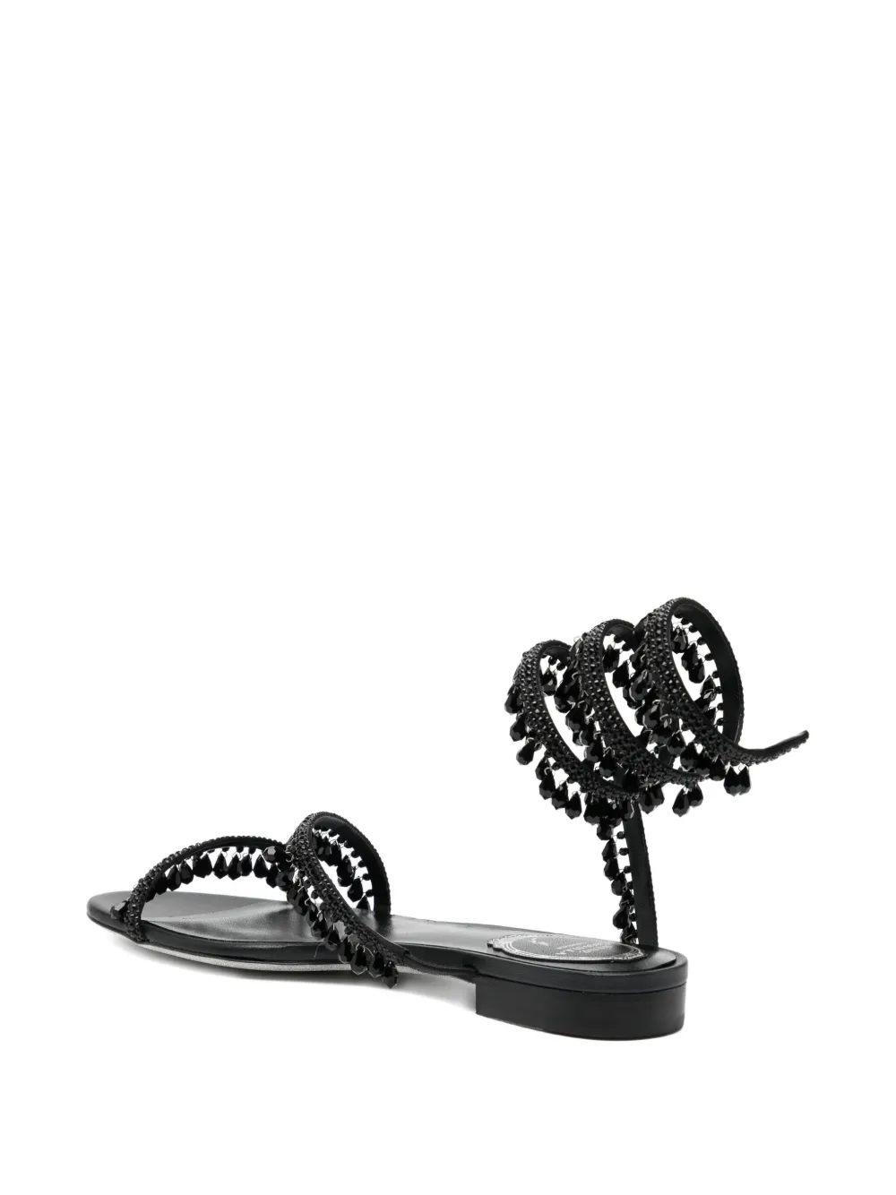 René Caovilla Chandelier Sandals In Black
