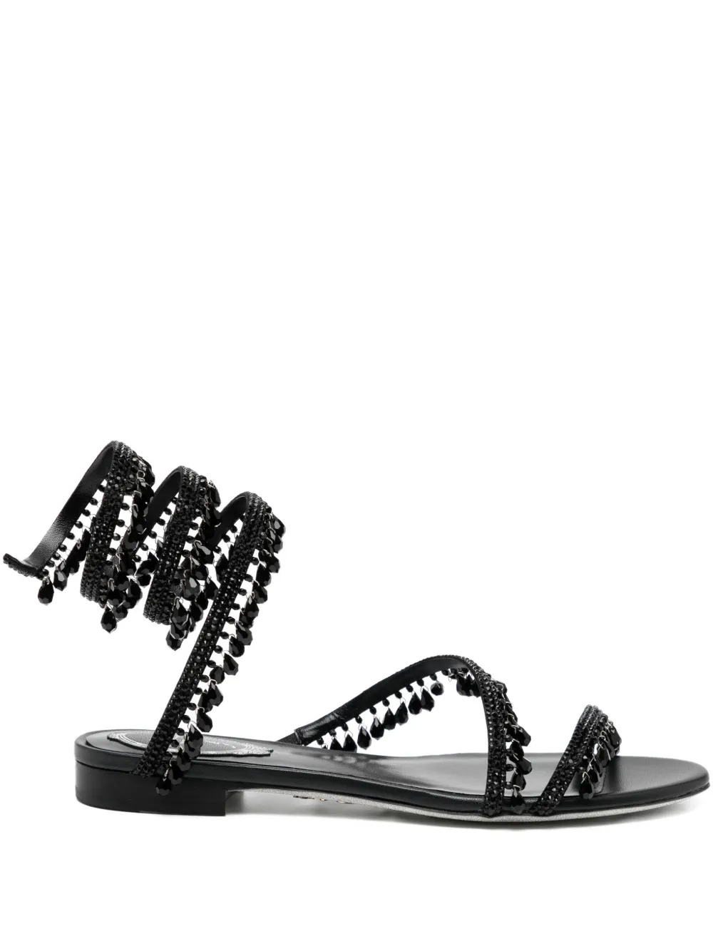 René Caovilla Chandelier Sandals In Black