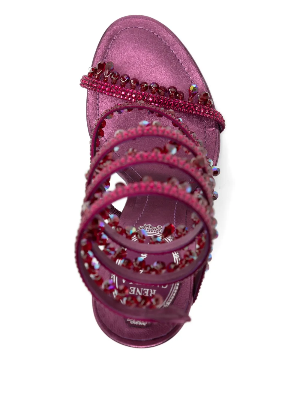 René Caovilla 100mm Chandelier Sandals In Pink