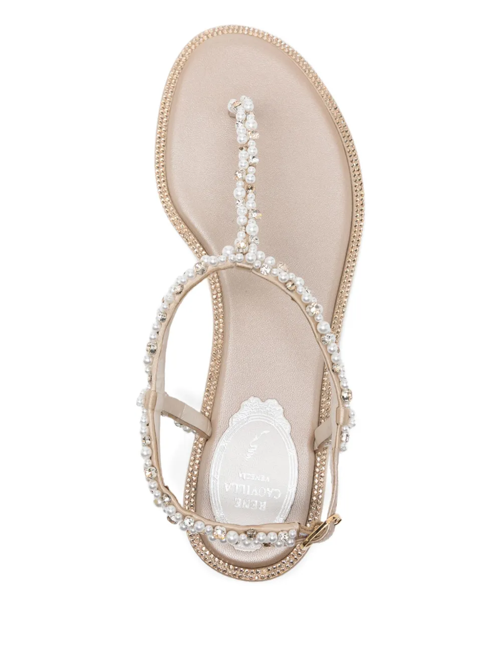 René Caovilla Diana sandalen Beige