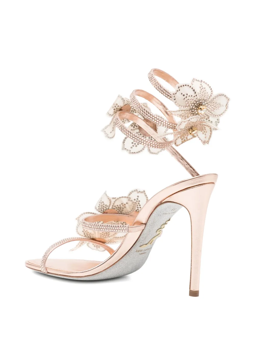 René Caovilla 105mm Floriane Sandals In Pink