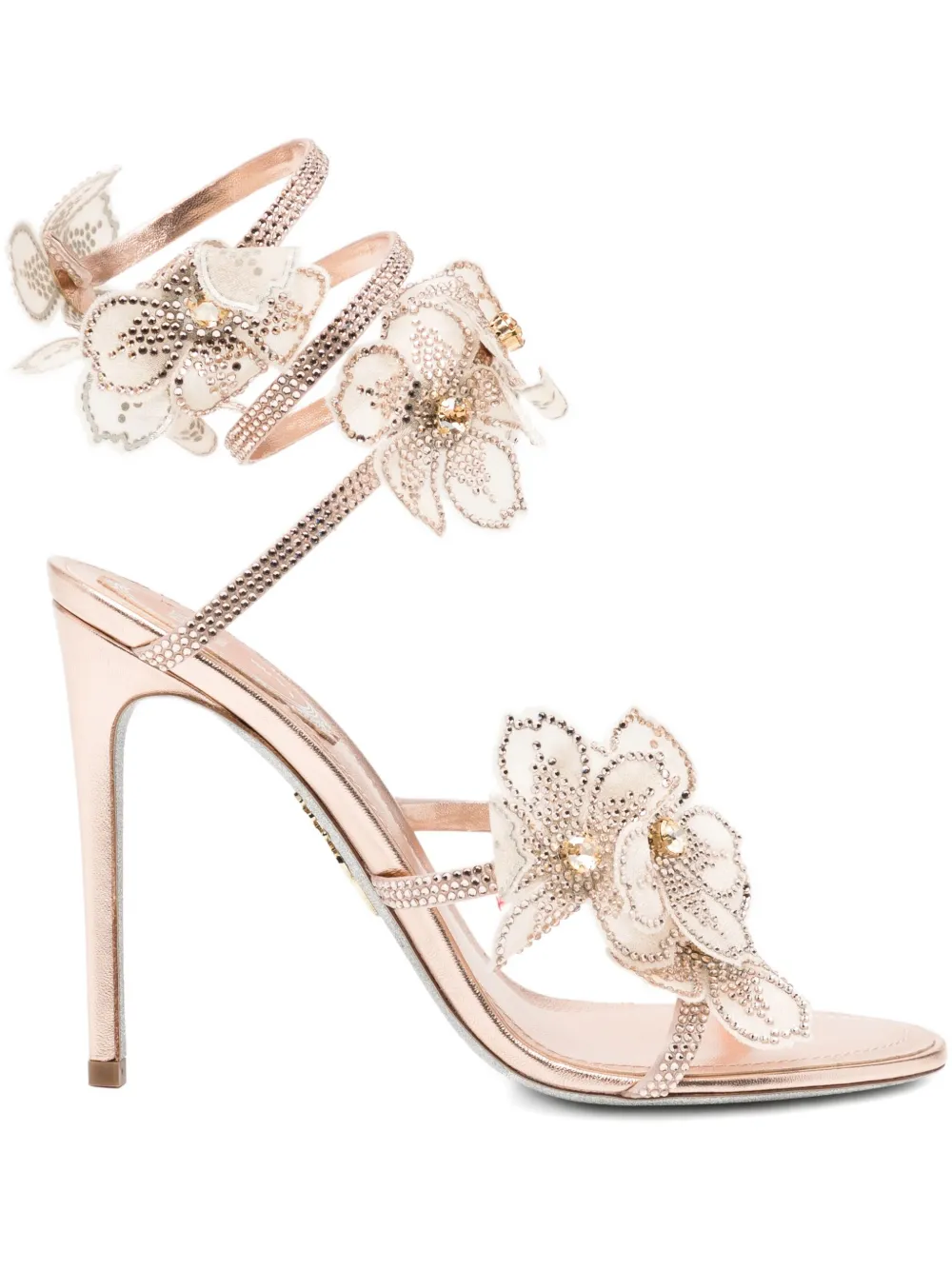 René Caovilla 105mm Floriane Sandals In Pink