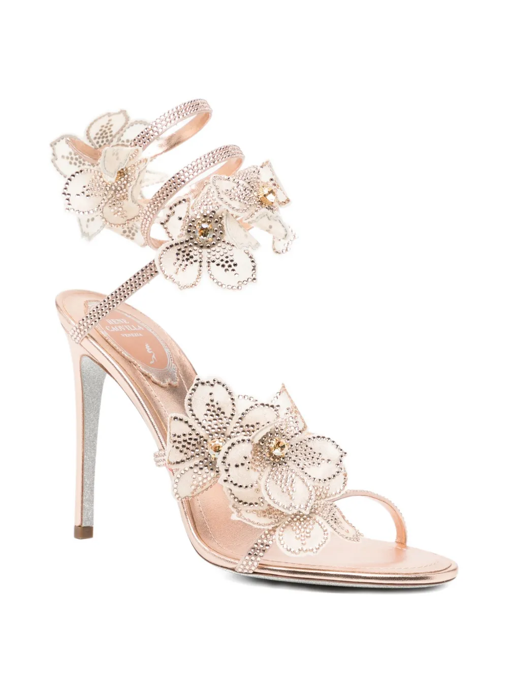 René Caovilla 105mm Floriane Sandals In Pink