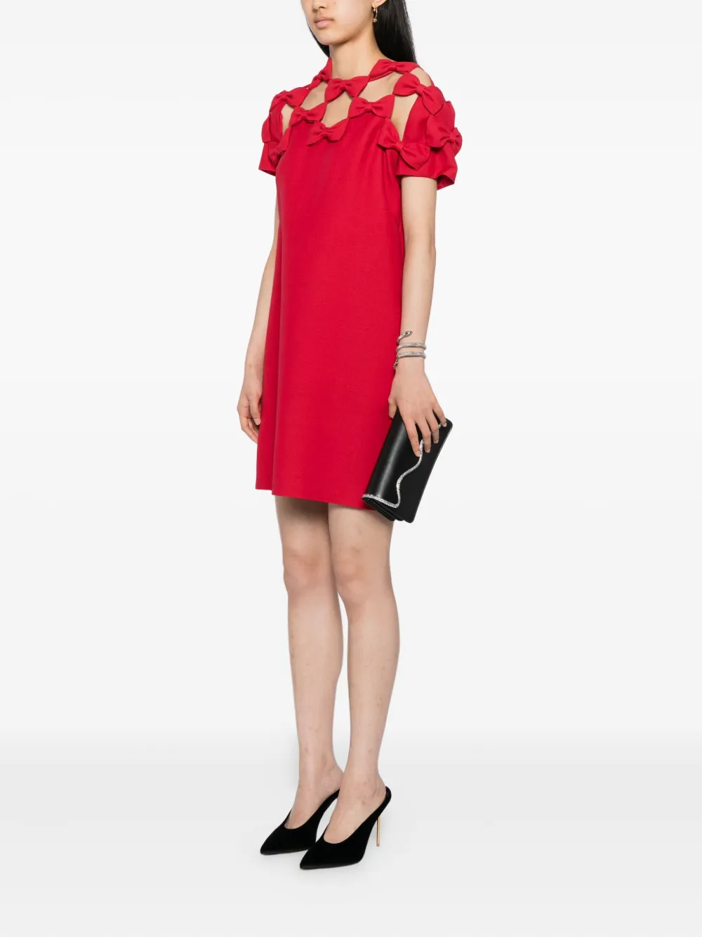 René Caovilla Onda clutch - Zwart