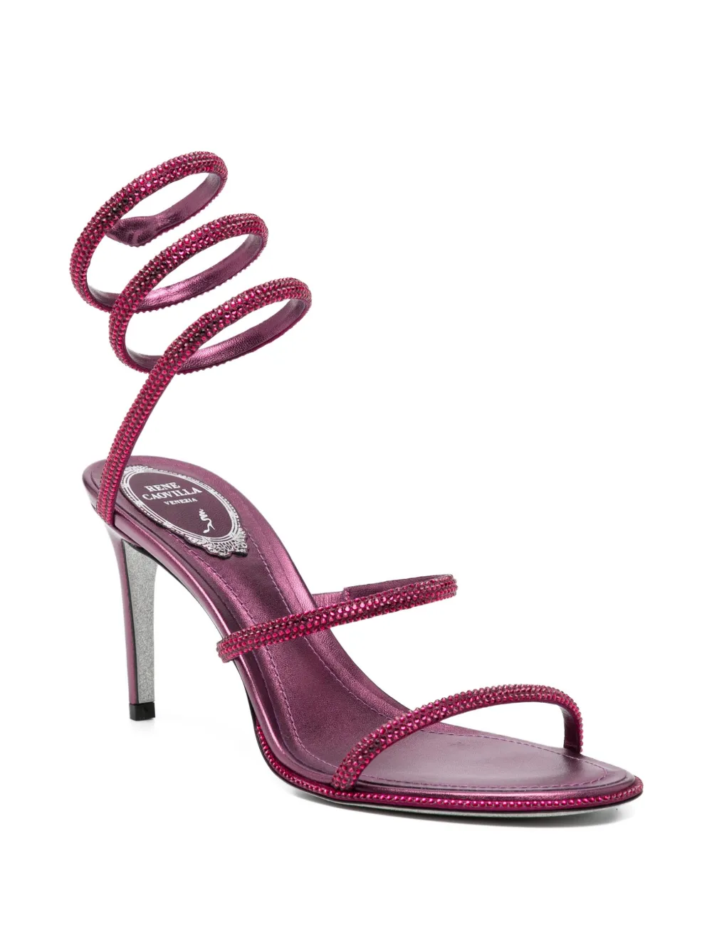 René Caovilla 80mm Cleo Sandals In Pink