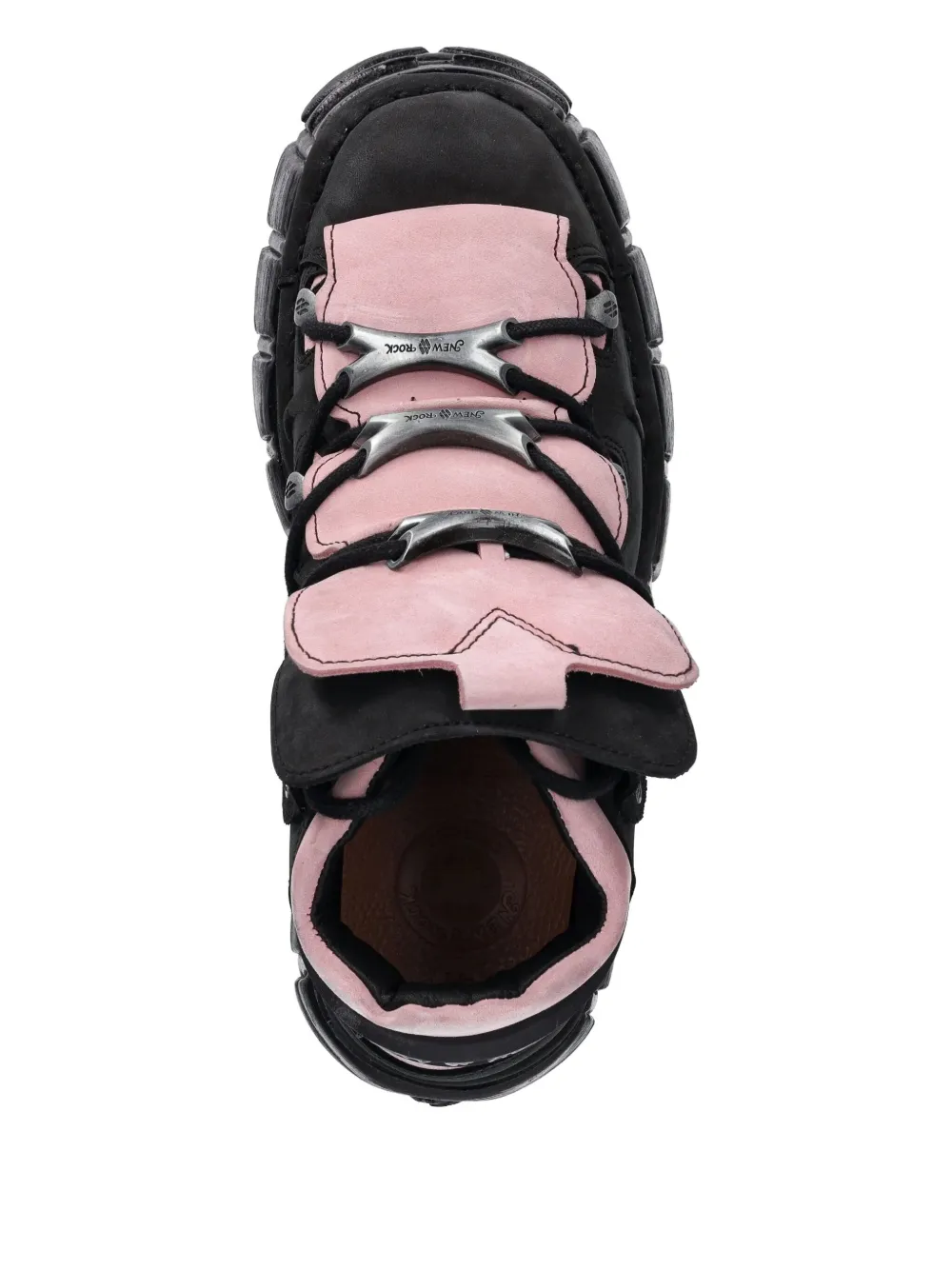 NEW ROCK M-106-C26 lace-up chunky sole trainers Black