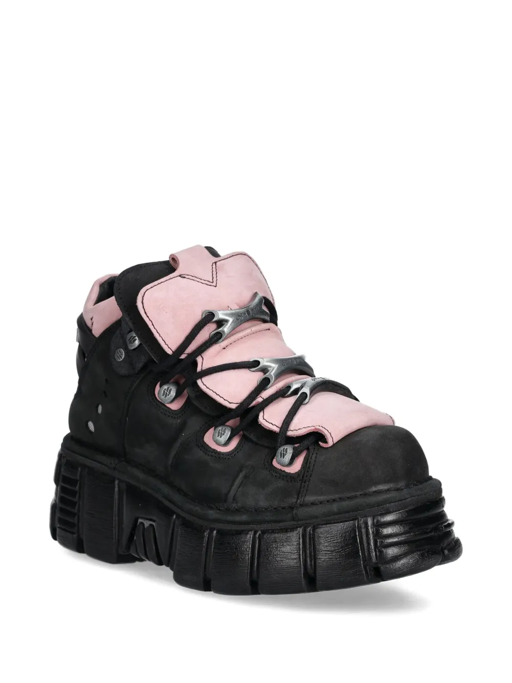 NEW ROCK M-106-C26 lace-up chunky sole trainers Black