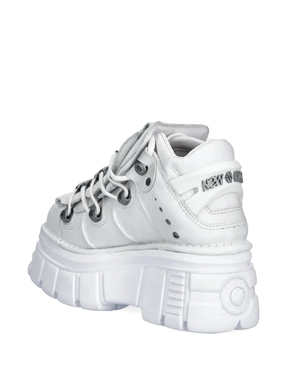 NEW ROCK M-106-S53 platform lace-up trainers White