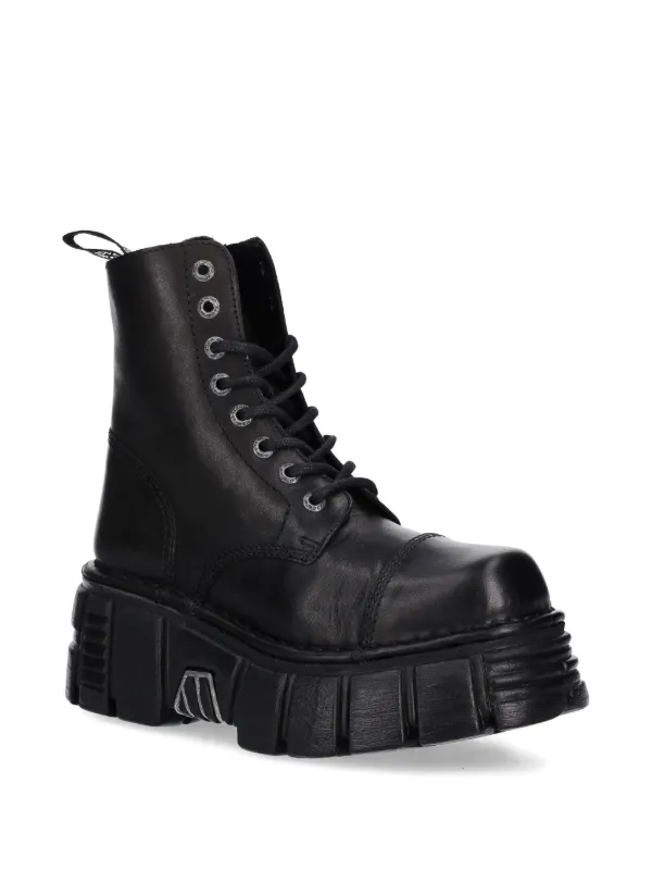 NEW ROCK チャンキーソール ブーツ | ブラック | FARFETCH JP