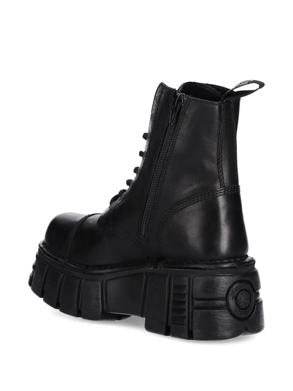 NEW ROCK lace-up chunky-sole boots Black