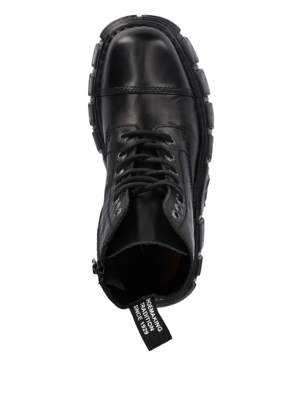 NEW ROCK lace-up chunky-sole boots Black