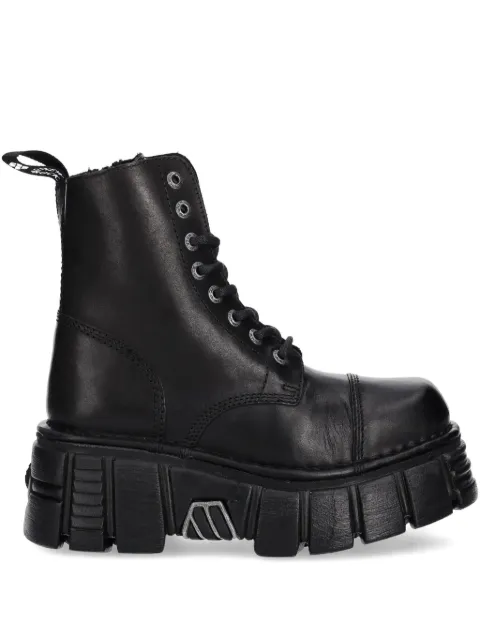 NEW ROCK lace-up chunky-sole boots