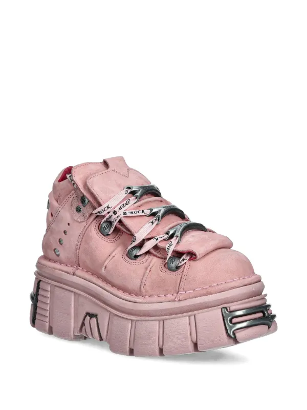 NEW ROCK M-106-C158 lace-up Platform Trainers | Pink | FARFETCH