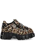 NEW ROCK leopard-print platform sneakers - Neutrals