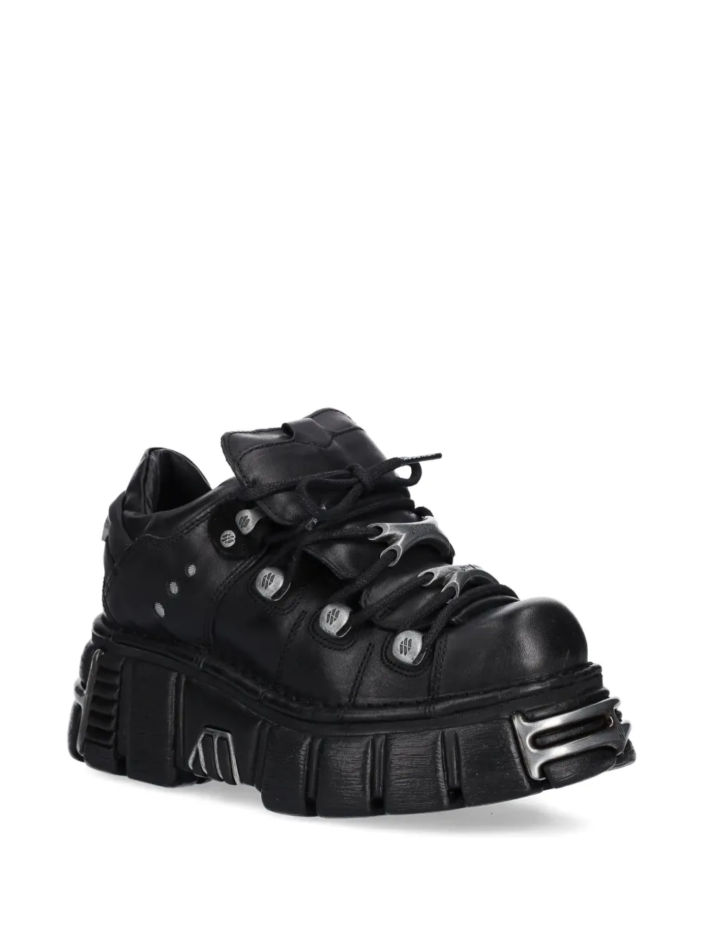 NEW ROCK M-120N-C26 lace-up platform trainers Black
