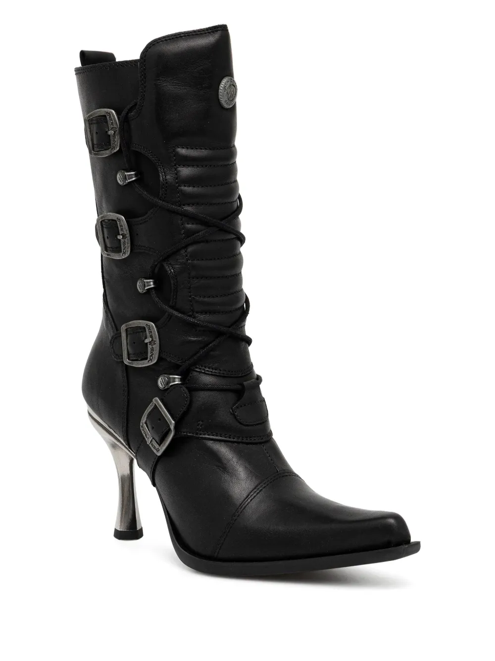 NEW ROCK 100mm lace-up buckle boots | Ankle Boots | Image 2