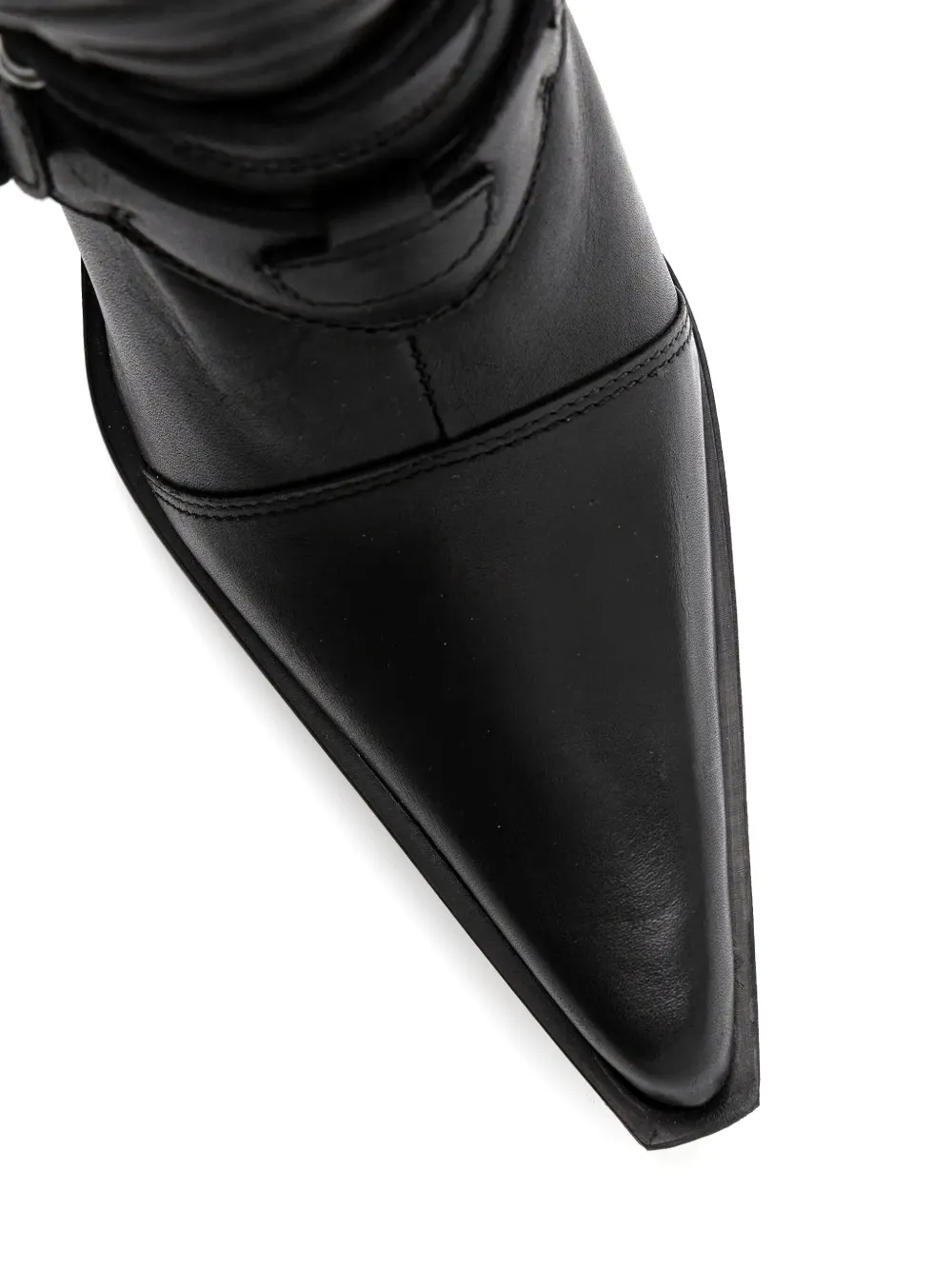 NEW ROCK 100mm lace-up buckle boots Black