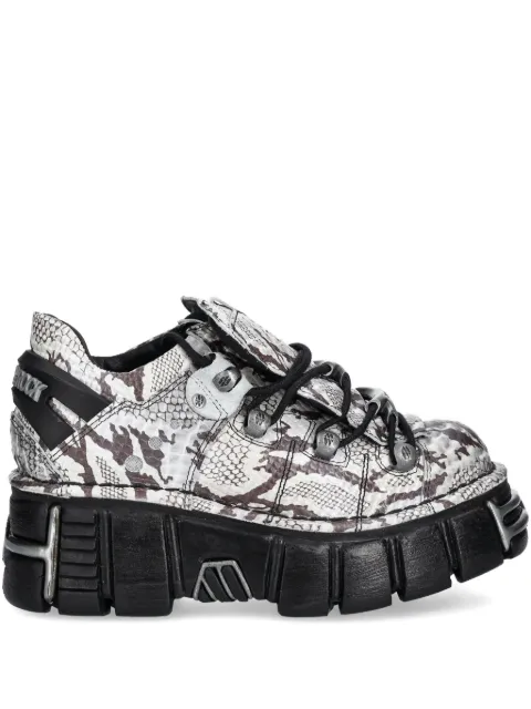 NEW ROCK snakeskin-effect platform sneakers