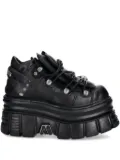 NEW ROCK platform lace-up trainers - Black