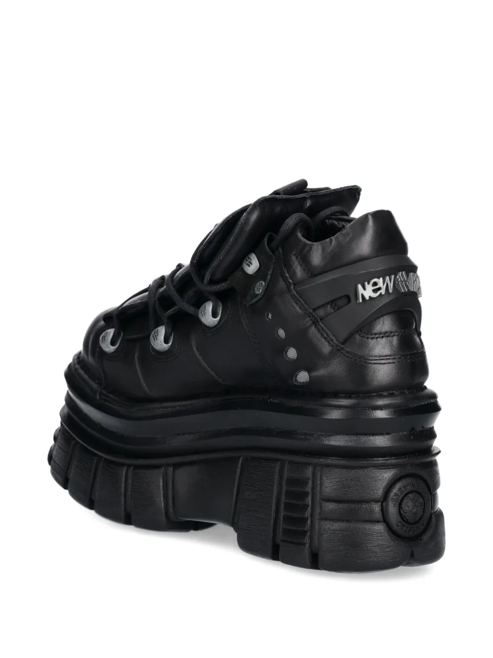 NEW ROCK platform lace-up trainers Black