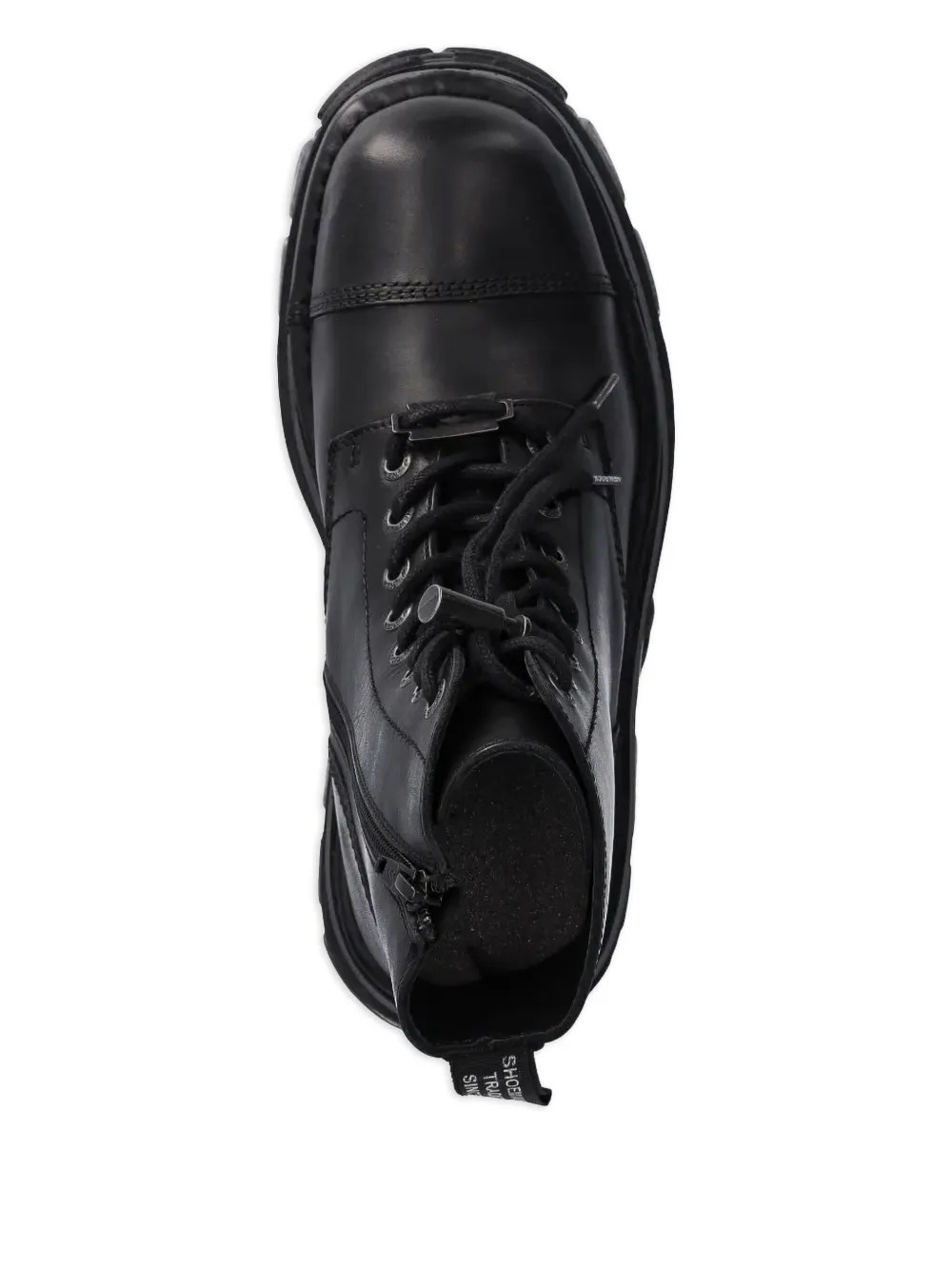 NEW ROCK 80mm lace-up platform boots Black