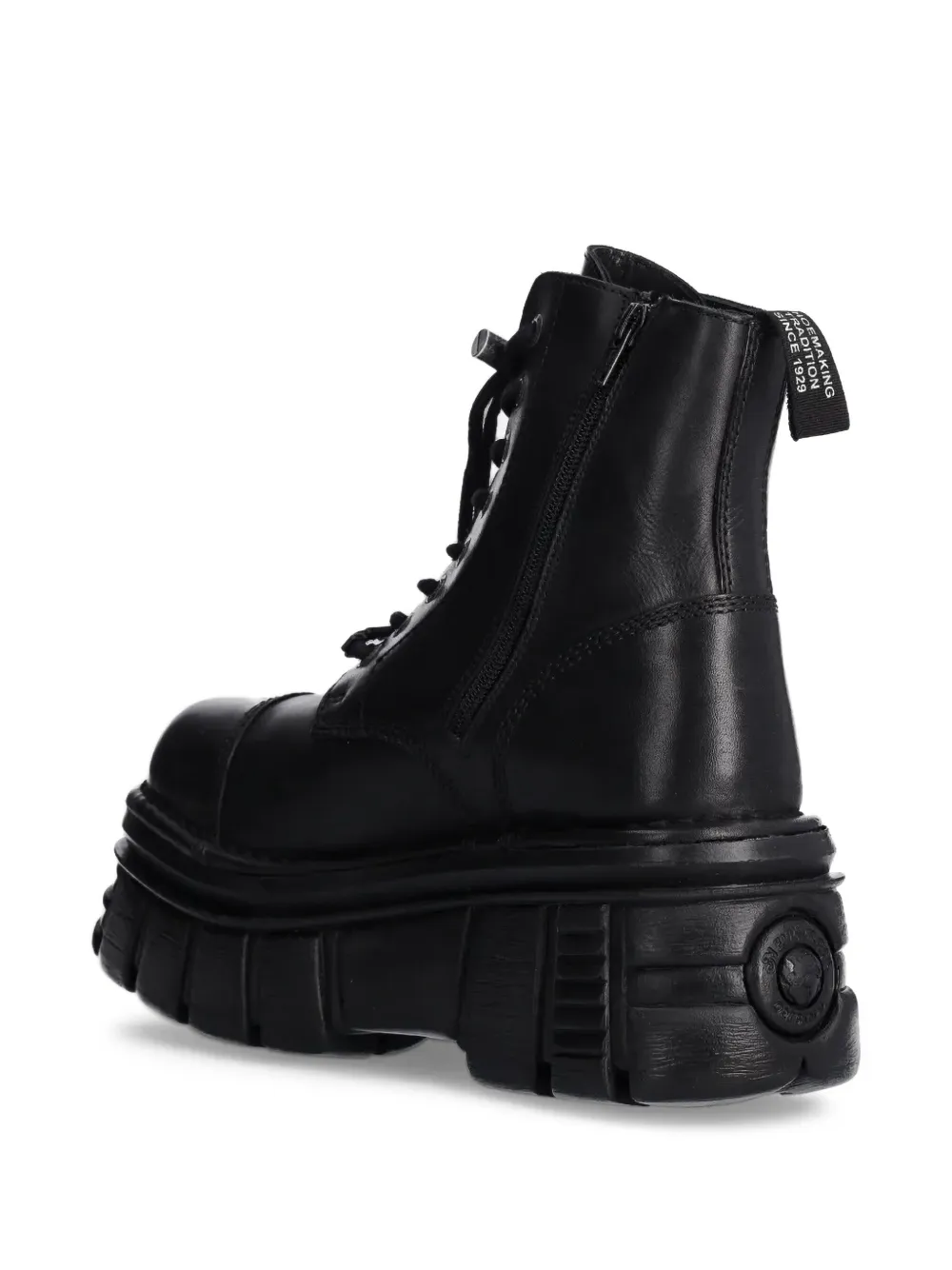 NEW ROCK 80mm lace-up platform boots Black