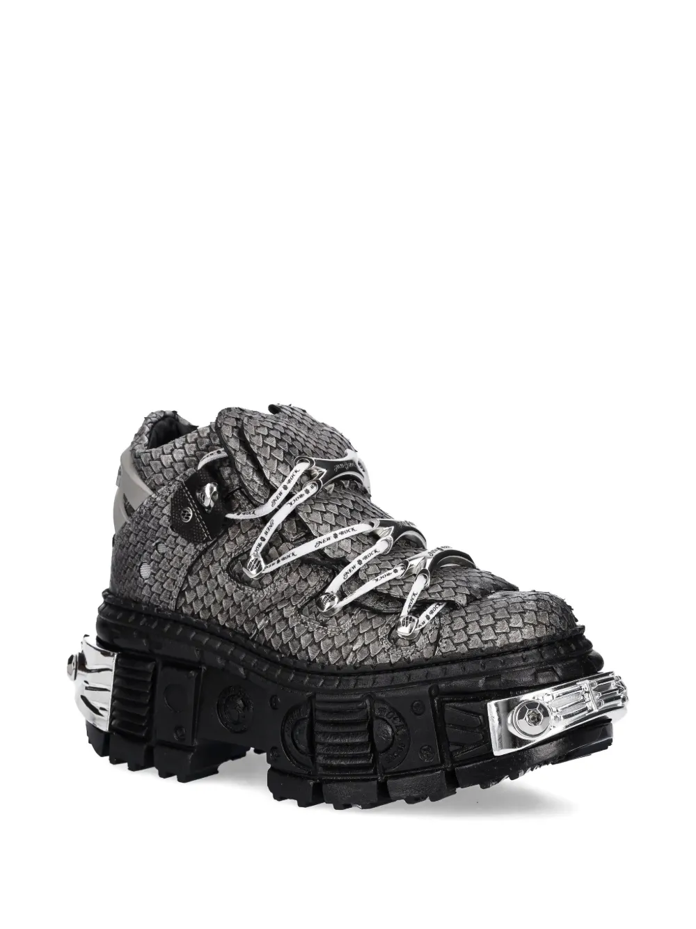 NEW ROCK metallic-accents platform sneakers Black
