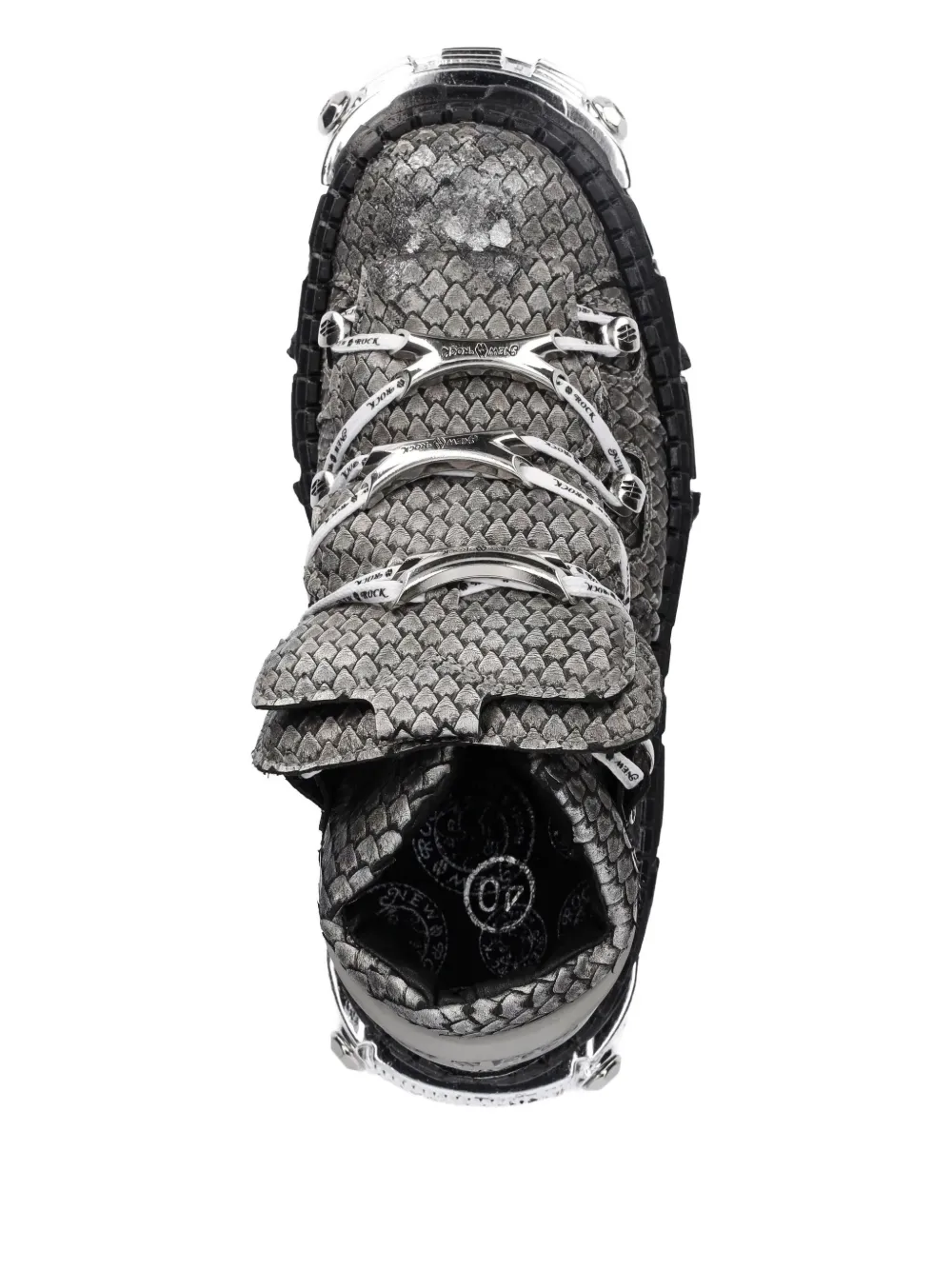 NEW ROCK metallic-accents platform sneakers Black