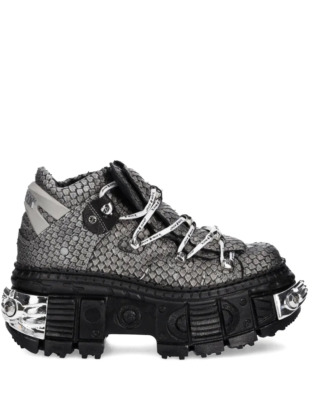 NEW ROCK metallic-accents platform sneakers Black