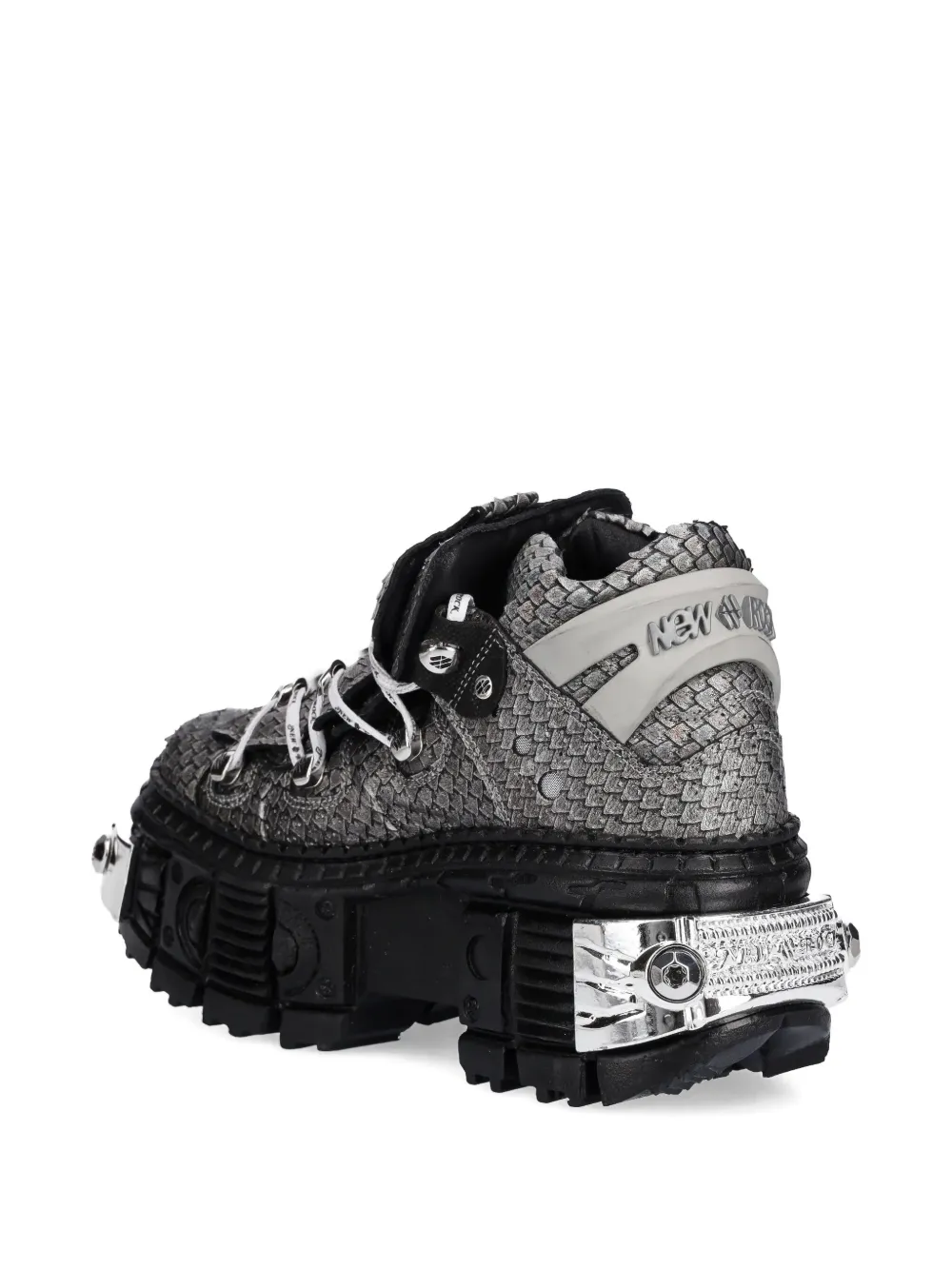 NEW ROCK metallic-accents platform sneakers Black